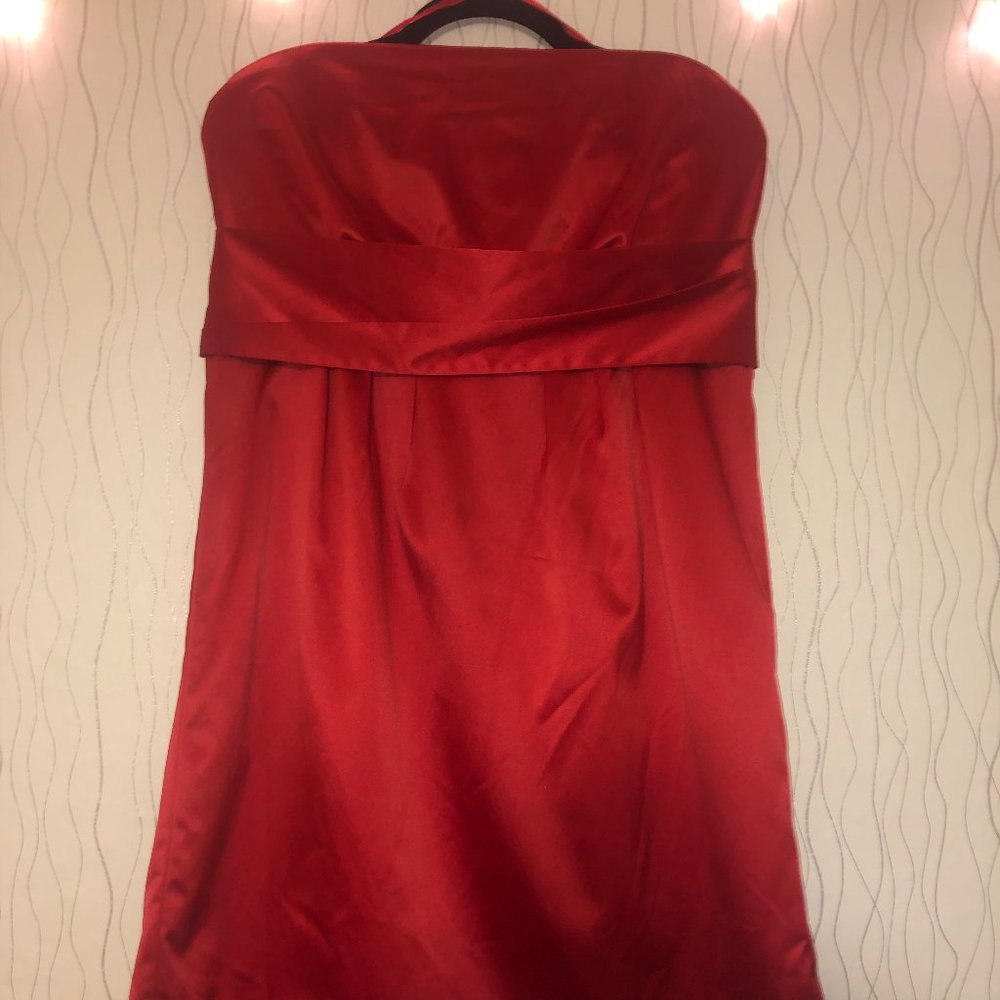 Red Strapless Mini Dress
